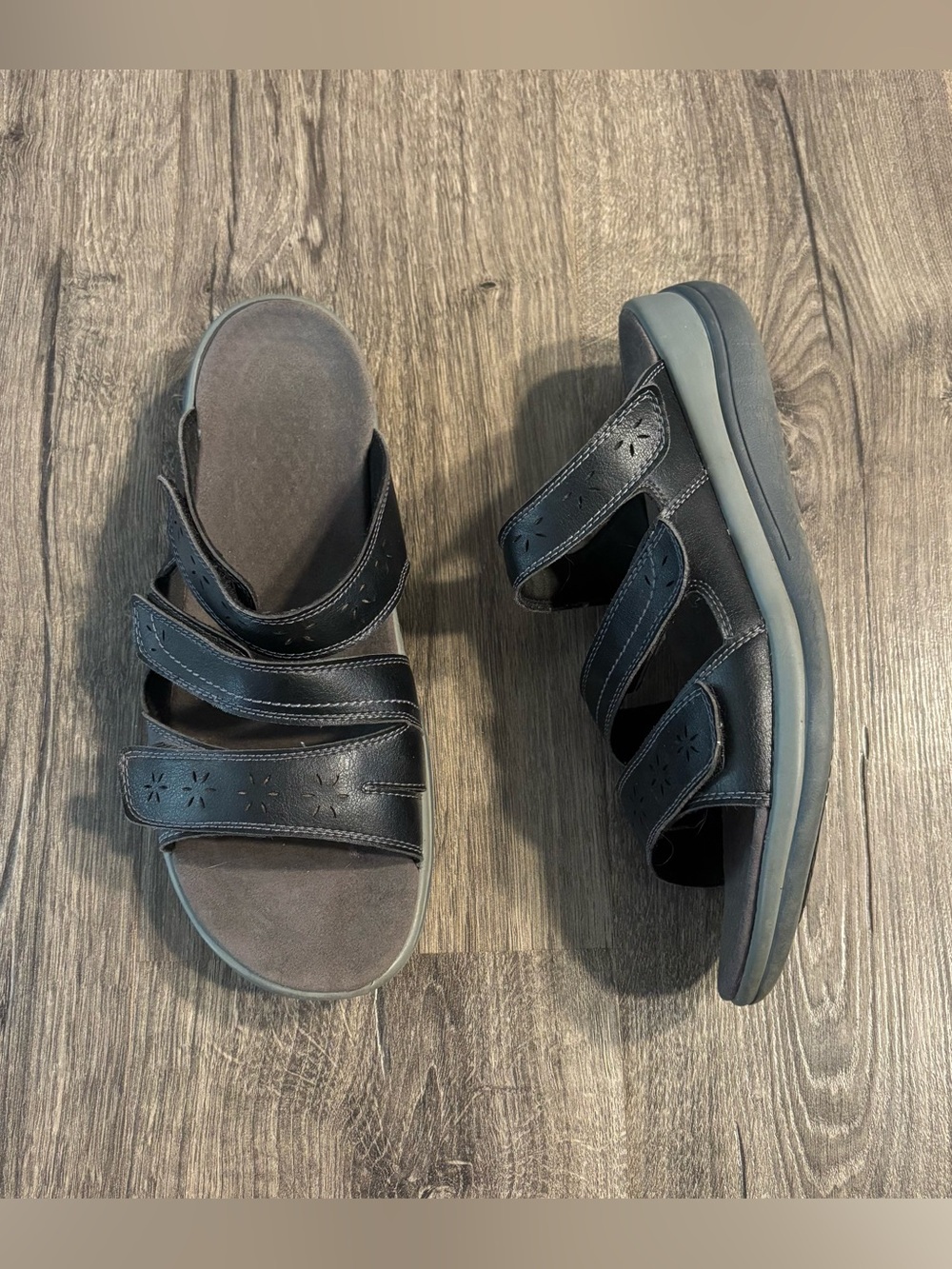 Orthofeet Sahara 922 Adjustable Comfort Sandals Black Women’s size 10.5 Wide